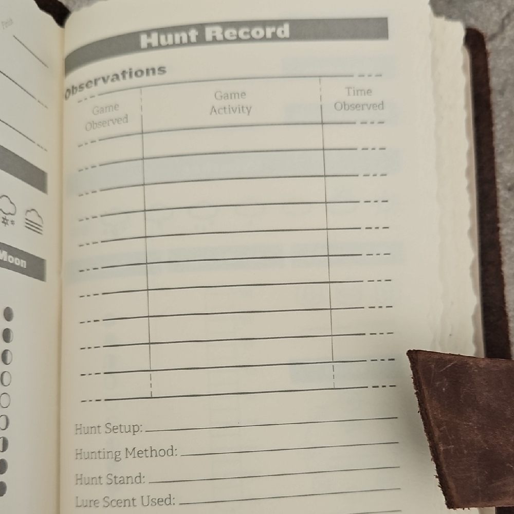 Vintage Brown Leather Hunters Diary. - Picture 7 of 8